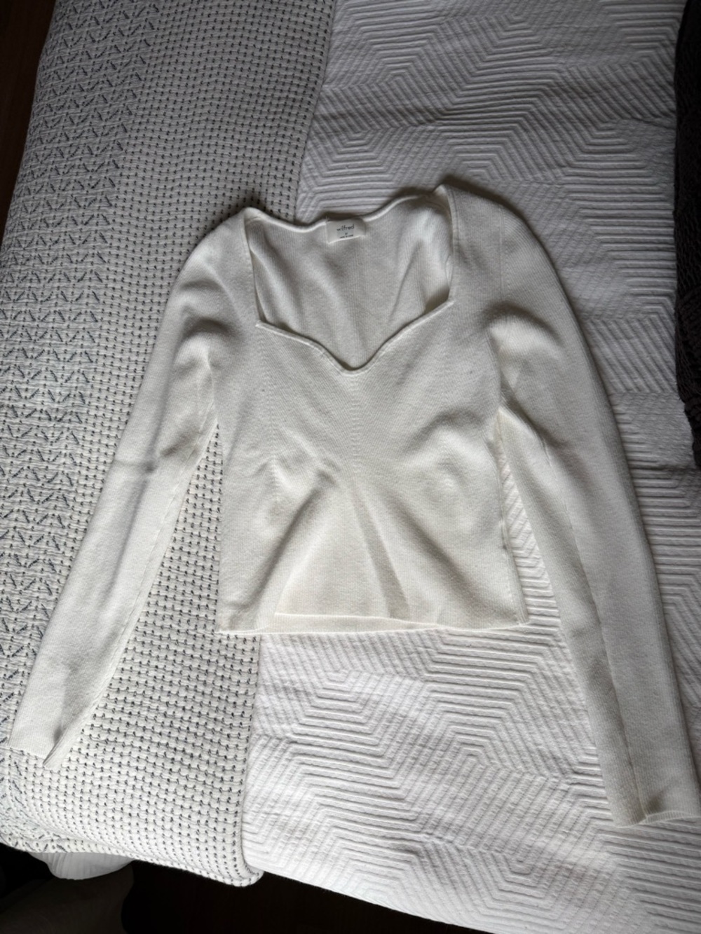 Wilfred Cream Long-Sleeve Knit Top